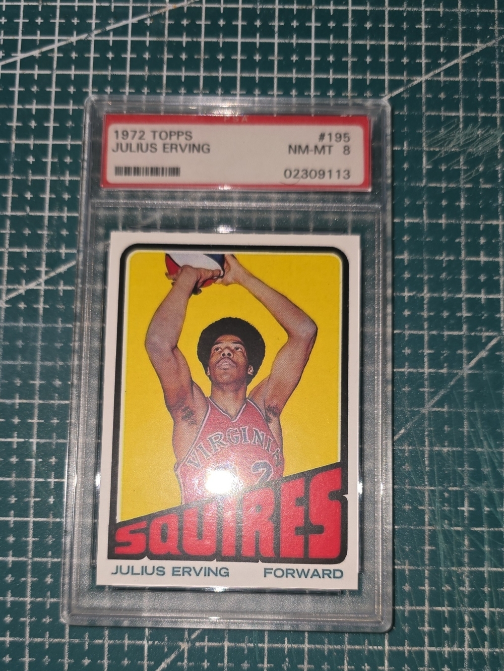 Topps Yellow & Red Julius Erving Squires Basketball Card